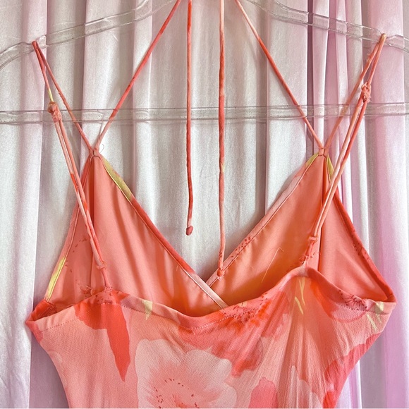 2 of Us Y2K Maxi Coral Floral Dress Sz Large - Picture 9 of 10